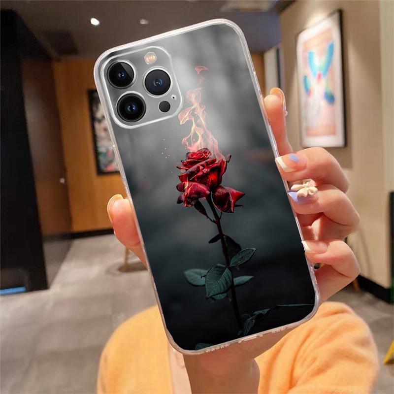 Phone Case For Iphone 17ProMax Air 16 15 14 13 Pro Max 15 16 Pro 15Plus Beautiful Flower Rose