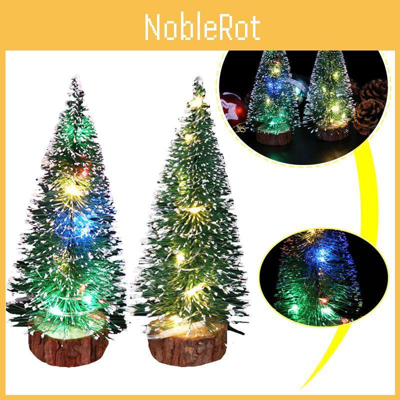 Mini Cedar Christmas Tree With Bright Led Lights Small Pine Tabletop Xmas Home Decor