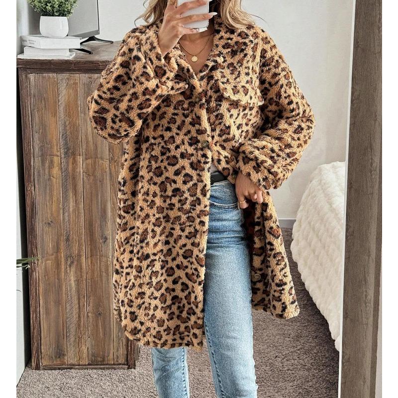Women Fashion Casual Double Sided Fleece Long Cardigan Coat