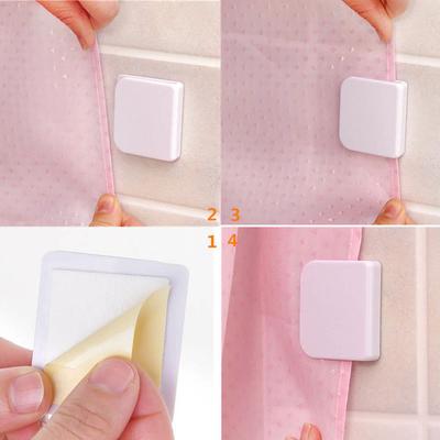 2Pcs Shower Curtain Clips Anti Splash Spill Stop Water Leaking Guard Bathroom