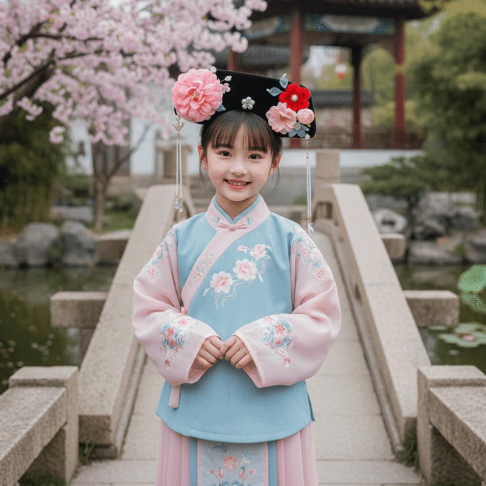 Non-slip Flower Headwear Traditional Cheongsam Headband Pearl Headband  for Women Girls