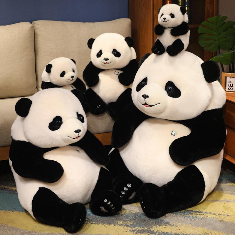 25-50cm Adorable Base Simulation Lifelike Giant Panda FuBao Plush Toys Kawaii Stuffed Animals Soft Bears Baby Appease Doll Gifts