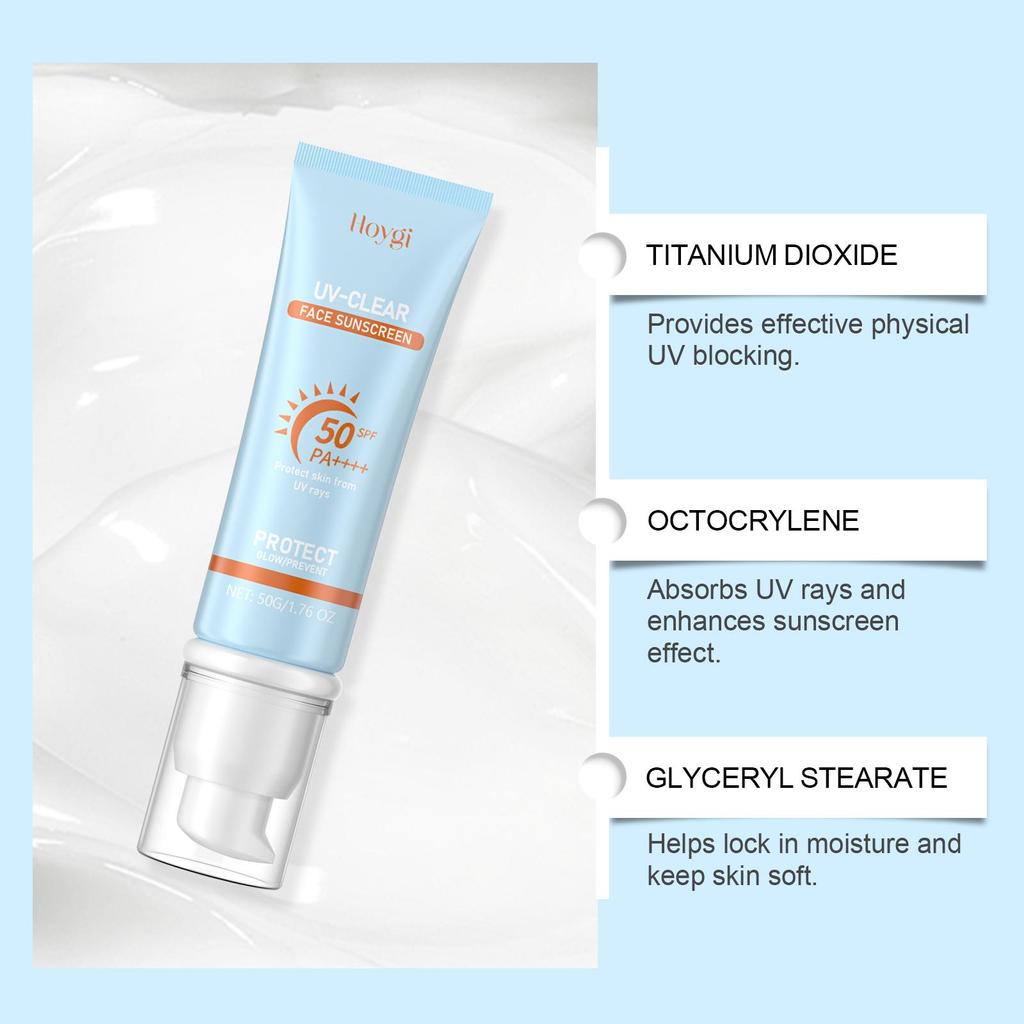 Hoygi Gentle Moisturizing Sunscreen Cream Outdoor Light Texture, Non-Greasy, Gentle Care, Moisturizing, Protective Cream