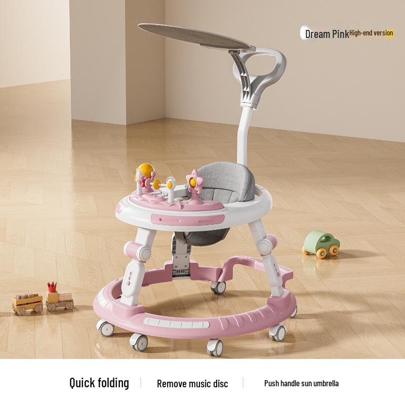 Verstellbarer Lauflernwagen und Hochstuhl für Alter 6 Monate bis 3 Jahre - Kippschutz und Beinstellungs-Präventionsmerkmale