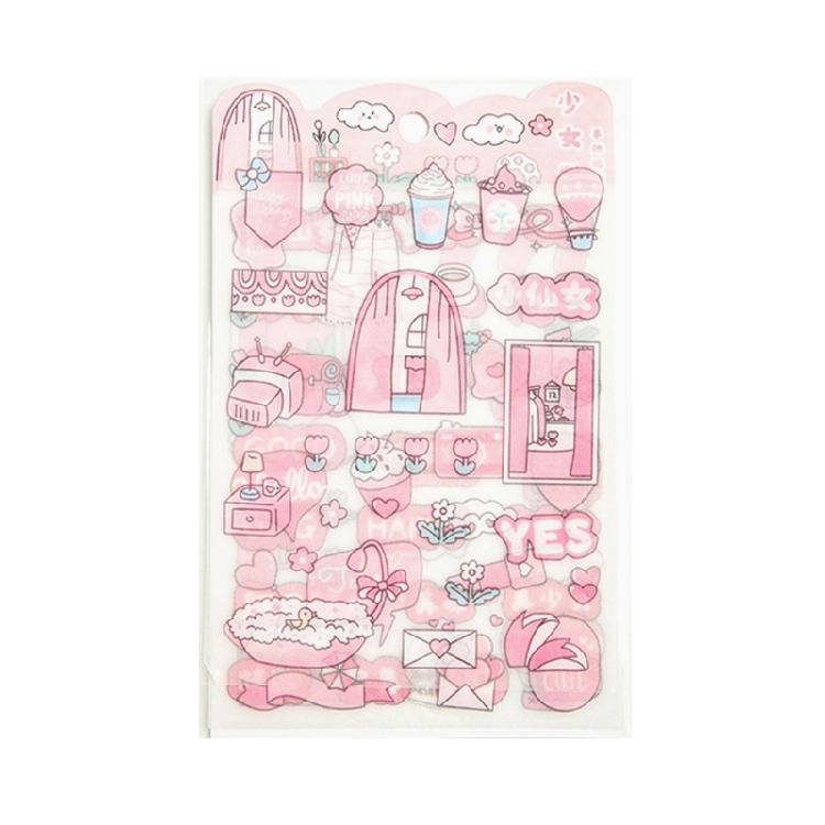 Glittering Matte Finish Journal Sticker Waterproof Decorative PET Sticker For Art Craft Scrapbooking Notebook Planner