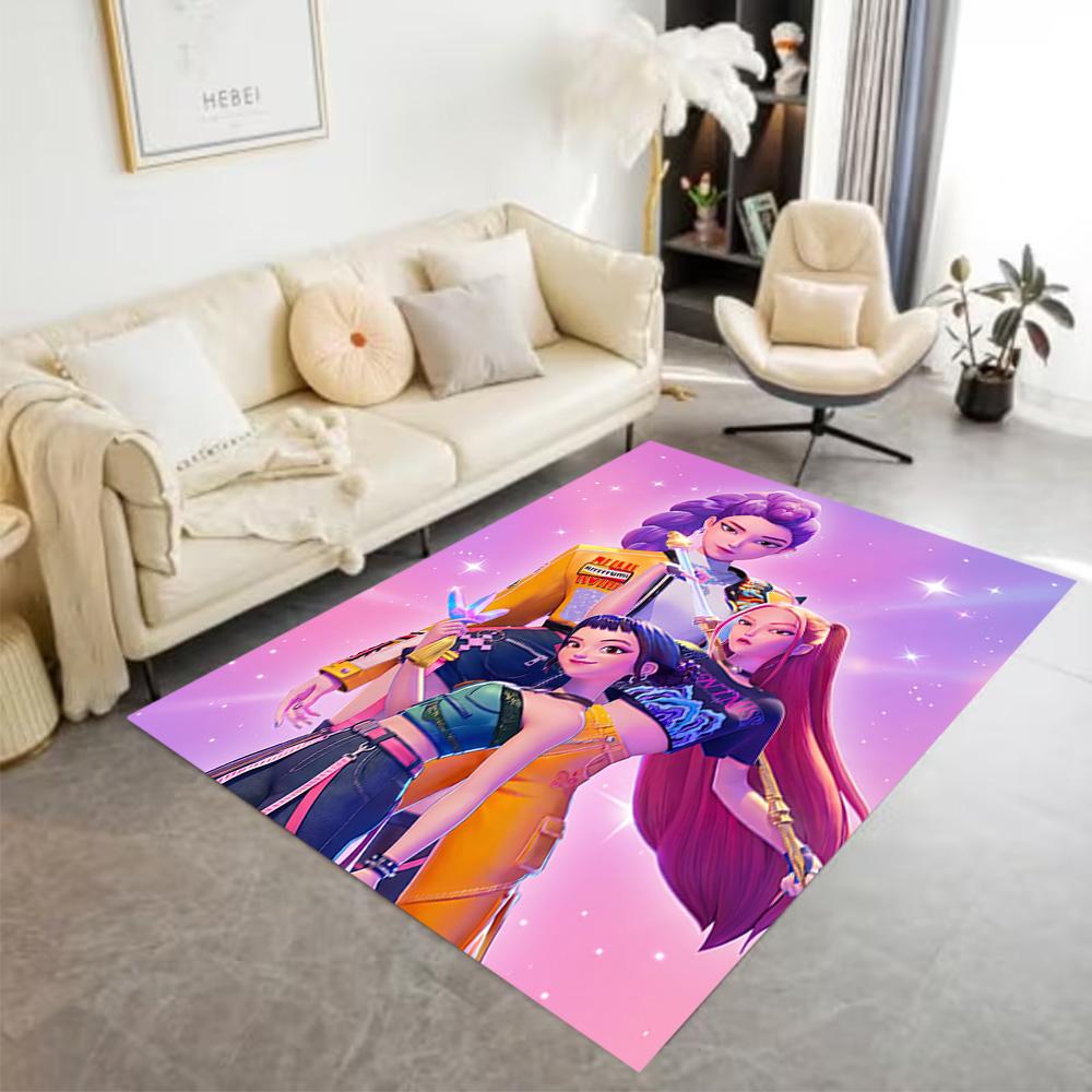 Colorful Fashion Friends Floor Rug Office Rug Perfect for Balcony Kitchen Game Room Hallway Antislip Carpet Anime Office Decor Gift for Festivals