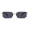 Retro Korean Myopia Sunglasses Seaside Frameless Eyeglasse Anti UV Shades Near Sight Diopters 0 To -4.0