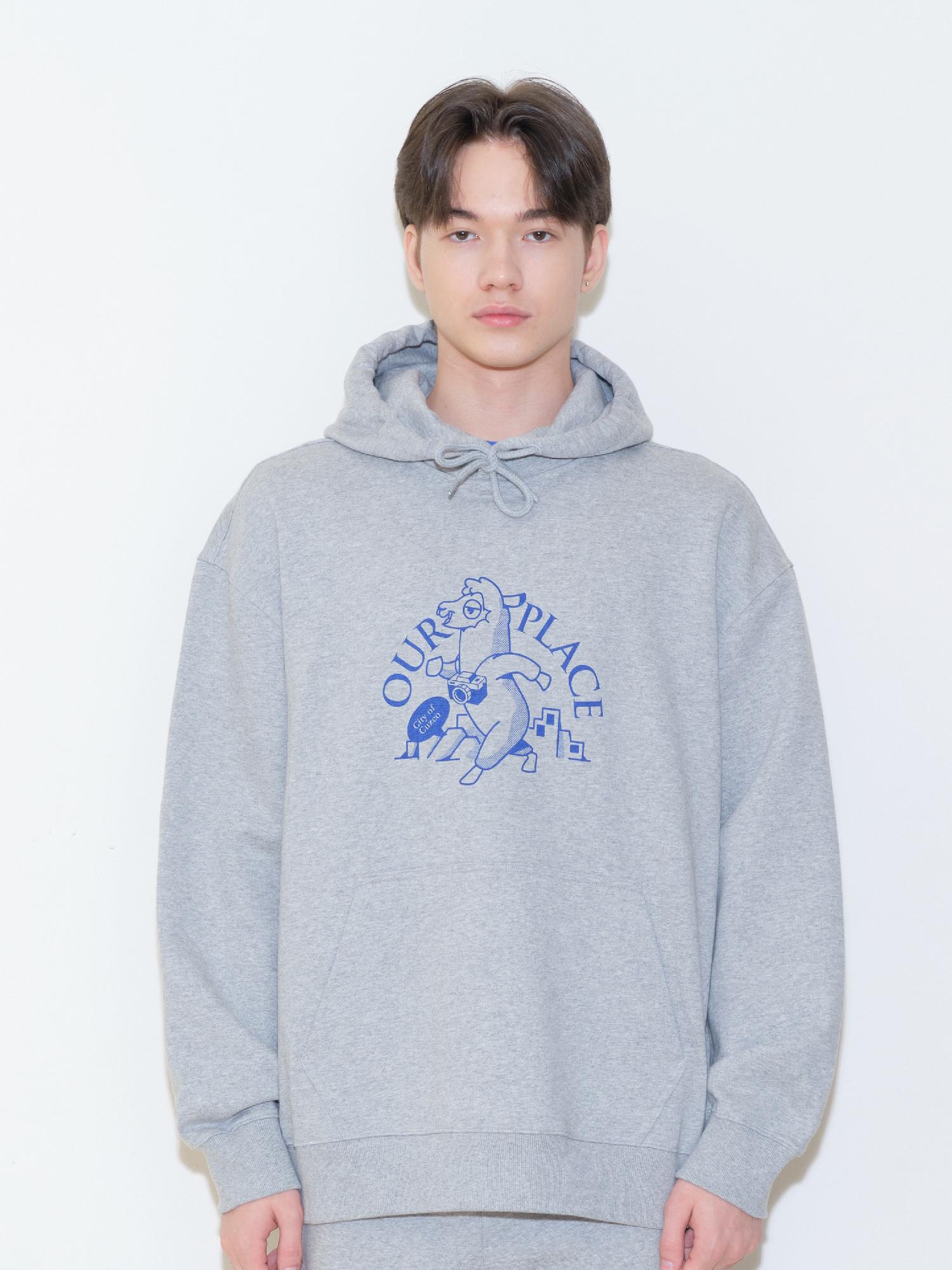 Our Place Alpaca Hoodie Melange Gray (Op23Hd06U_140) Melange Gray/095