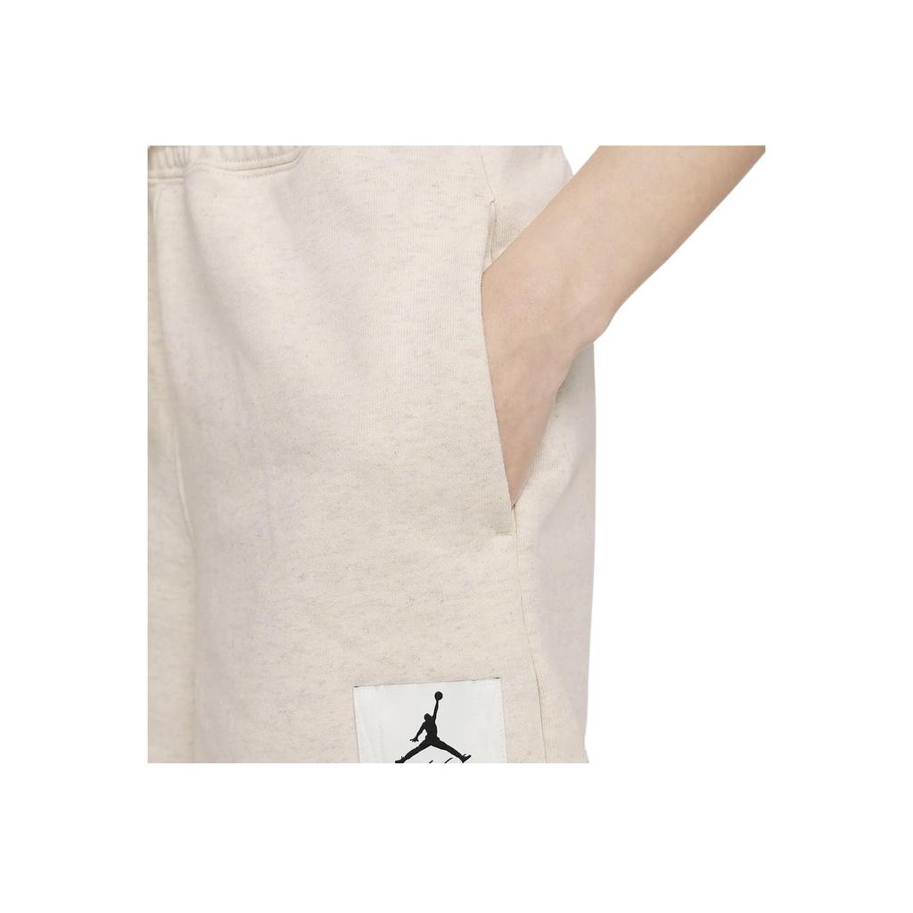 Jordan Logo Label Solid Color Knitted Loose Casual Sports Drawstring Shorts Women Shorts Light-Khaki DM3243-113