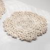 MinniLove Cotton Crocheted European and Cotton Beige of Coasters, Style, Heat-Insulating Pads, Placemats, Trivets, Hand-Crocheted, Absorbent,