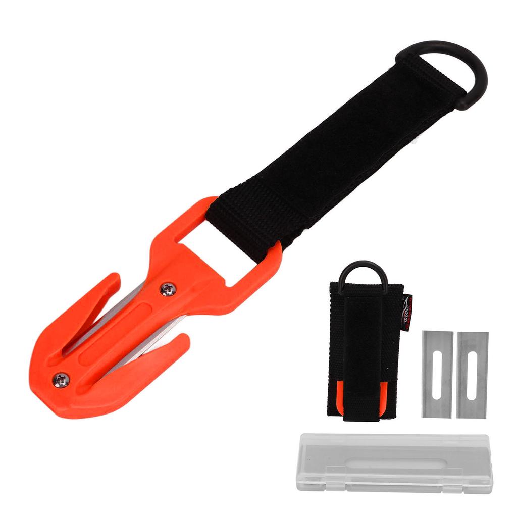Scuba Diving Line Cutter, Doppelseitiger Tauchkabel-Seilschneider mit Klinge für die Sicherheit und Rettung von Scuba Diver