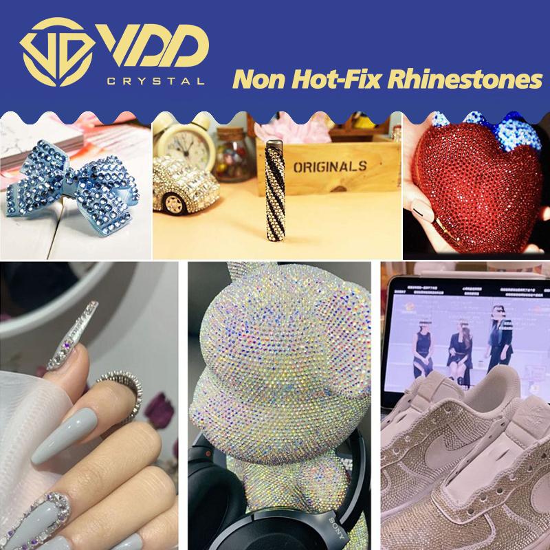 VDD 001 Crystal Non Hotfix Rhinestones SS3-SS50 DMC Flatback Applique Crystal Stones Nail Art Accessories Decoration Diy Crafts