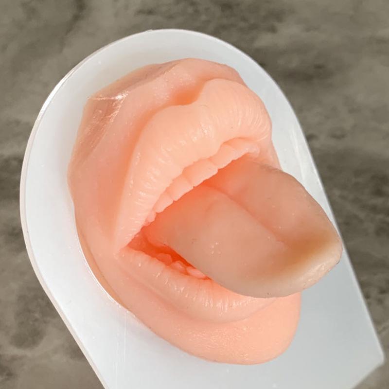 Model din silicon pentru ureche, nas, buză, pentru afișare și antrenament, cu suporturi pentru piercinguri