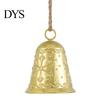 Christmas Garland Accessories Large Bell with Snowflake Design, Metal Hanging Ornament Heavy Duty Bells Jute Rope for Home, Garden, Holiday
