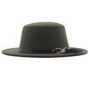Nouveau chapeau haut de forme à dessus plat pour l'automne et l'hiver, accessoires en fourrure de lapin, chapeau en laine, chapeau panama jazz, chapeau en feutre à larges bords
