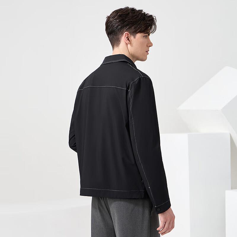 Dancing with Wolves Men's Ultrasonic Lined Lapel Commuter Jacket