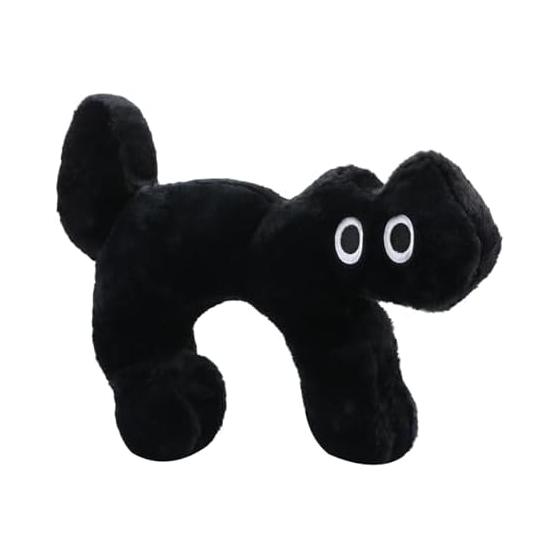 SESHIS Cat Body Pillow Stuffed Toy Cushion Neck Pillow Gift Dakimakura Cat Black