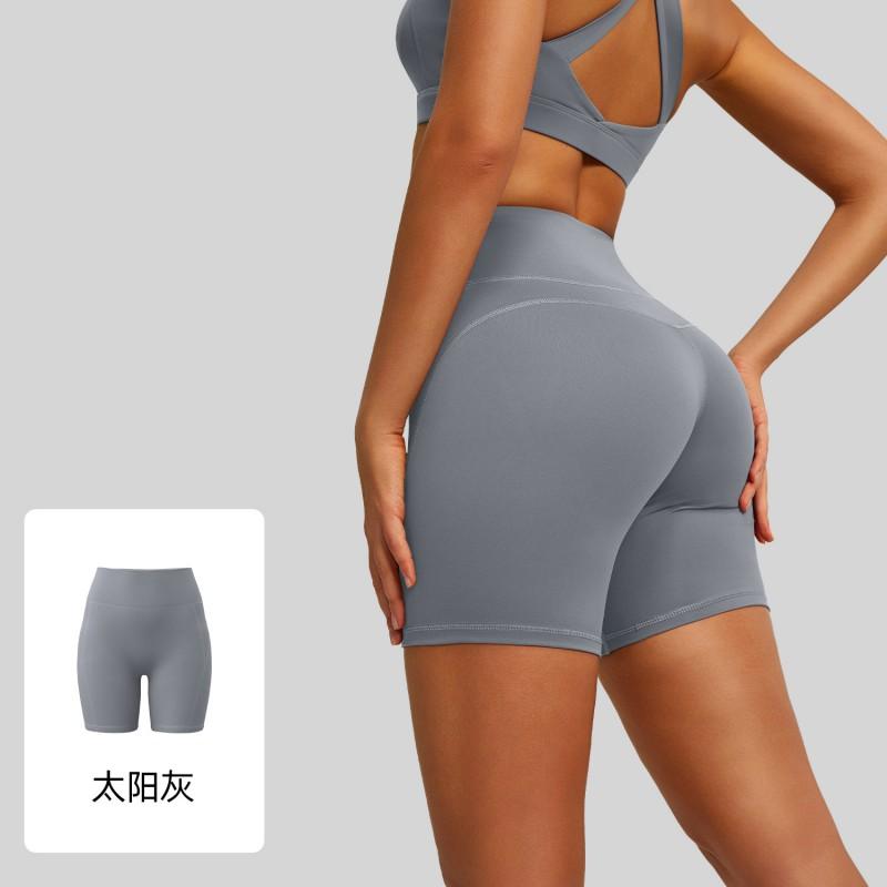 High-Waisted Seamless Yoga Shorts Women 5/8 Length Compression Leggings Breathable Stretch Workout Pants