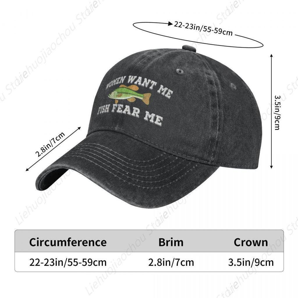 Ženy mě chtějí Ryby se mě bojí Ženy mě milují Ryby se mě bojí Rybaření Táta citáty Sarkastické vtipy Baseballové čepice Peaked Cap Meme Klobouky