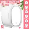 8L 220/12V Skincare Makeup Cooler Warmer Freezer For Car Home Beauty Fridge Mini Portable Refrigerator For Cosmetics With Mirror