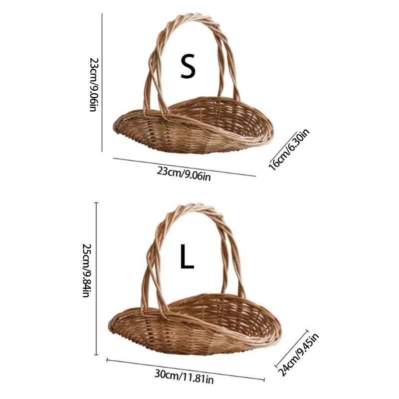 Modische Handgefertigte Weidenkörbe Tragbare Gesteckbehälter für Blumen Gartendekoration und Brautaccessoire