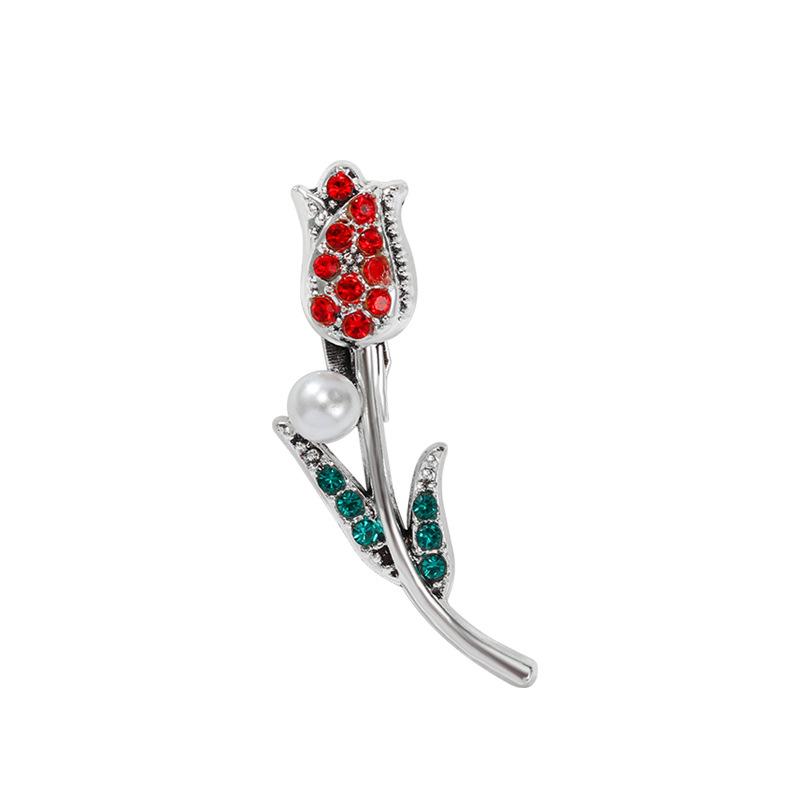 Rose Brooch Simple Jewelry Accessories Diamond Small Flower Pin Brooch Clothes Accessories
