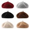 Knitted Women Berets Keep Warm British Beanie Hat Fashion Artist Hat  Ladies