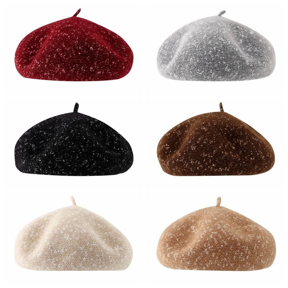 Knitted Women Berets Keep Warm British Beanie Hat Fashion Artist Hat Ladies