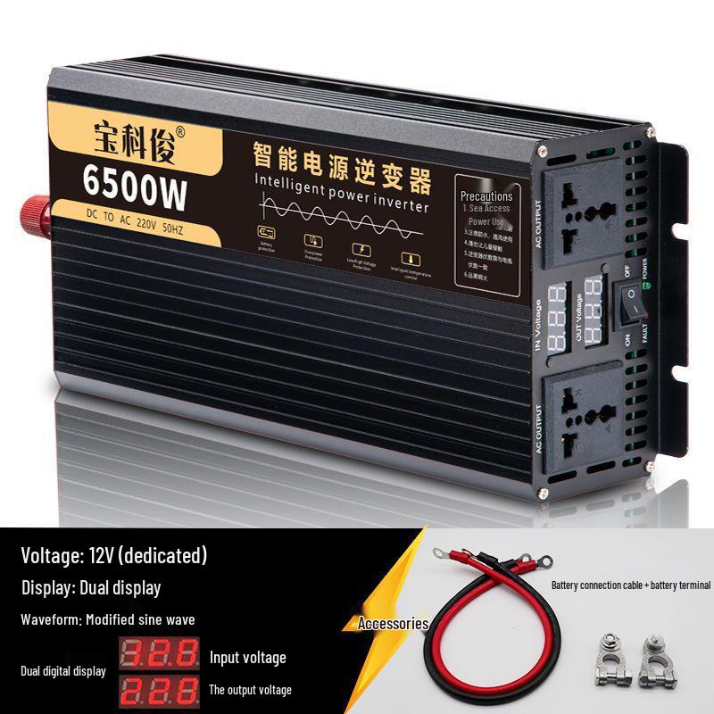 Sine Wave Car Inverter: 12V/24V to 220V High-Power Converter for Truck Batteries
