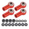 Link Rod End Ball Joint Aluminum Alloy Fit for HSP/RGT/Himoto/REDCAT 1/10 RC CarRed