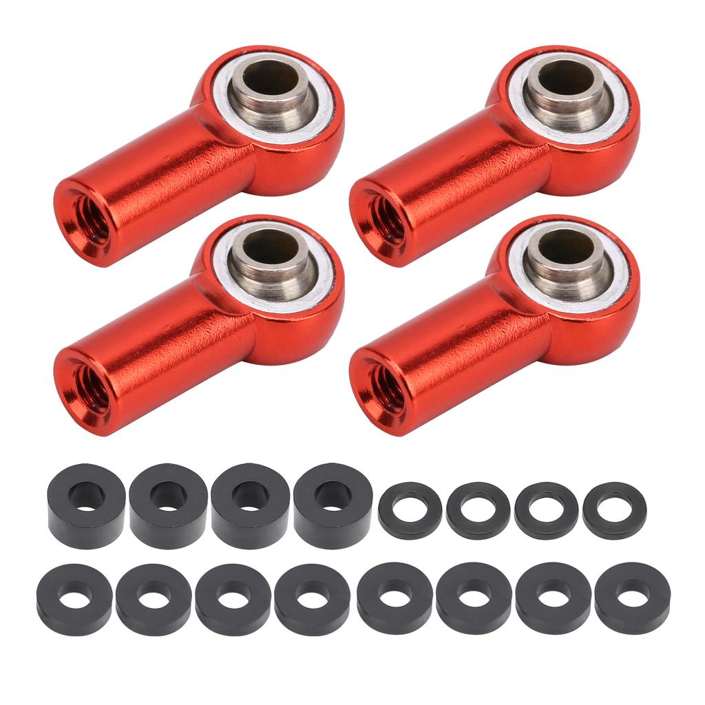 Link Rod End Ball Joint Aluminum Alloy Fit for HSP/RGT/Himoto/REDCAT 1/10 RC CarRed