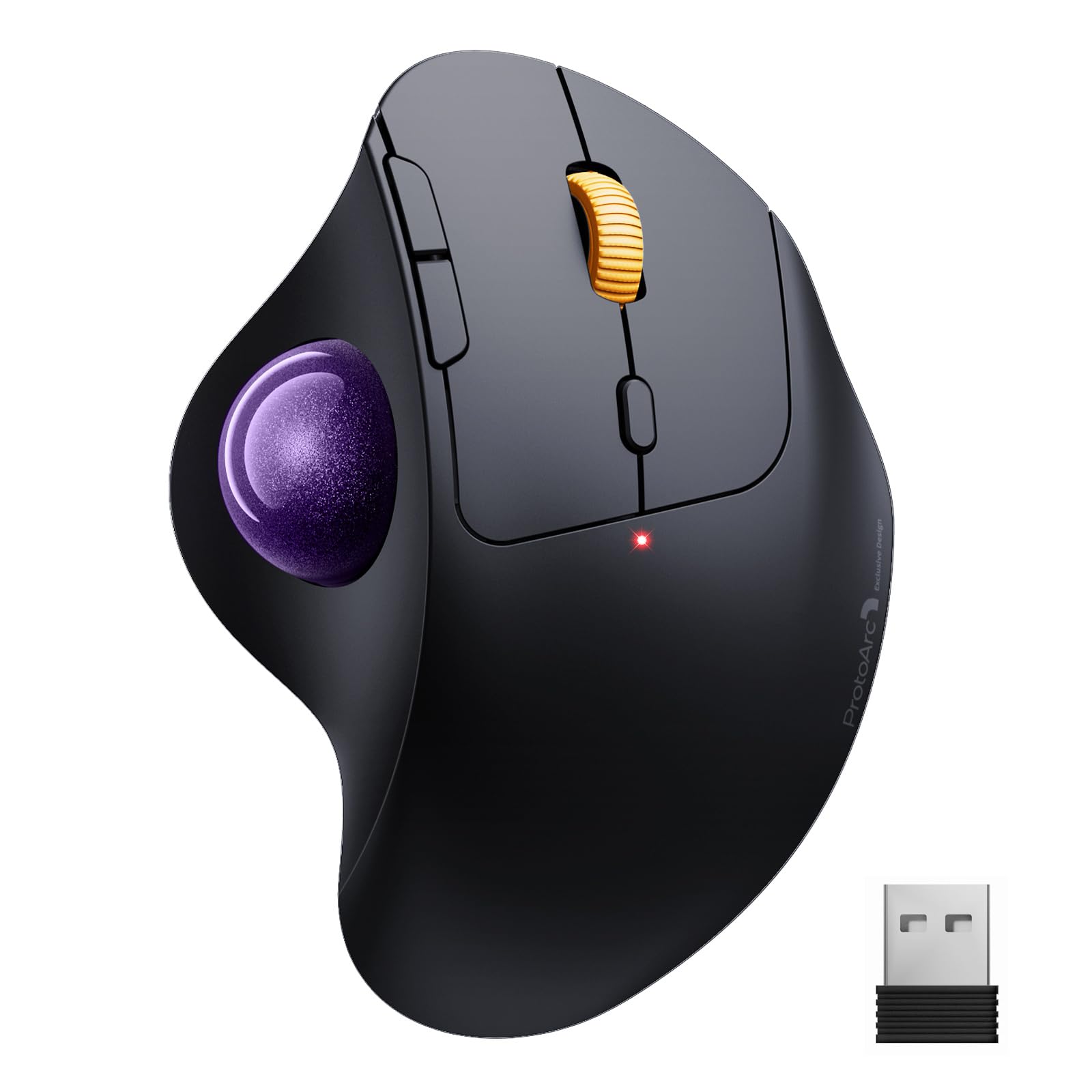 

Миша ProtoArc Trackball Сумісна з обома пристроями Connect 3 одночасно Бездротова кнопка з великою точкою на дюйм Сумісна з Bluetooth/2,4 ГГц, час,