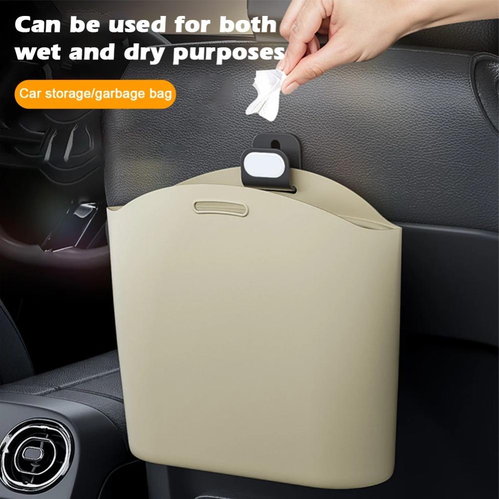 Dustbin Silicone Car Trash Can Portable Space Saving Organizers Hanging Waste Bin  Home
