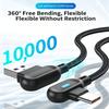 Double Angled USB C Charging Cable Fast Speed Data Sync Reinforced Braided Cord For Phones And Tablets