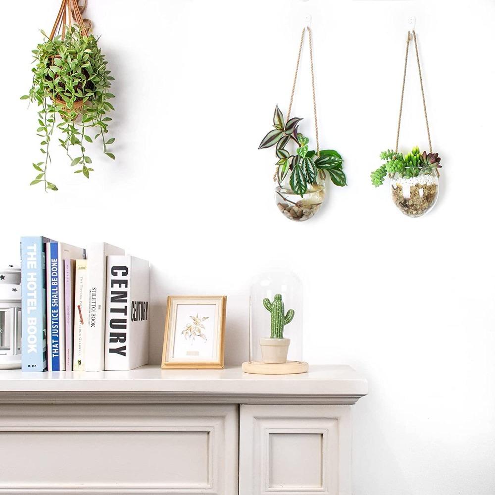 Transparent Hydroponic Hanging Vase Glass Flower Arrangement Bottle Flower Pot Living Room