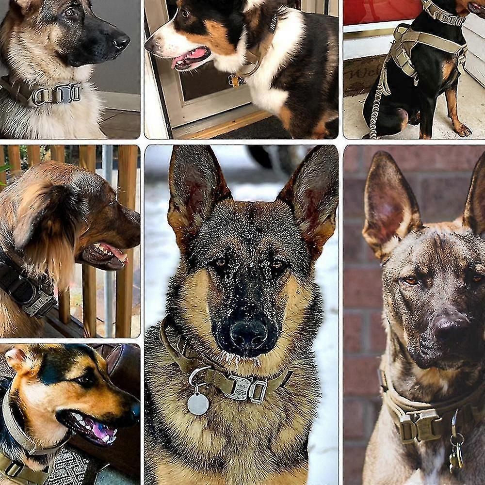 Tactical Dog Collar,adjustable Military Training Collar Strap Handle A