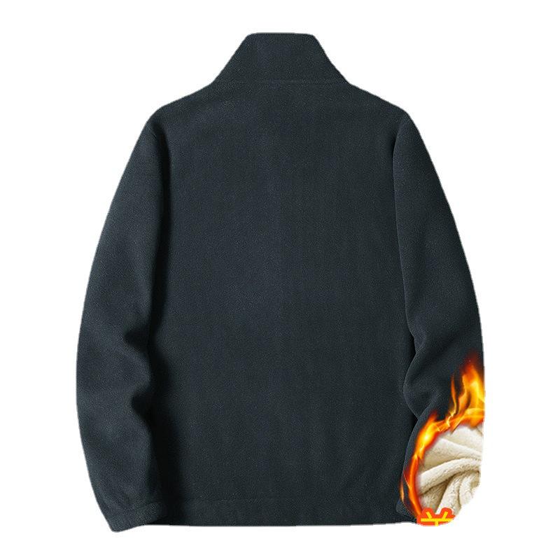 Men's Double-Sided Fleece Jacket - Coral Fleece Outdoor Winter Wear