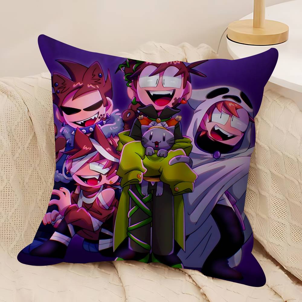 Animated E-Eddsworld Pillow Case Removable Washable Cushion Cover – All-Season Soft Linen