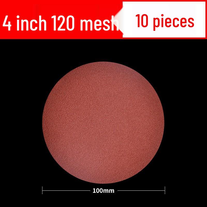 4" Sandpaper Flocking Woodworking Polisher with Self-Adhesive Hook & Loop Angle Grinder Sanding Discs