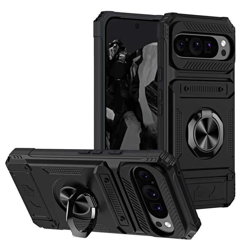 Pixel 9 Card Magnetic Car Mobile Phone Case for Foreign Trade Pixel 9ProXL Alliance Armor Melting Protective Case Pixel 9ProXL чёрный