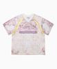 Bieseulaebis Color Block Mesh Short Sleeve T-Shirt Beige