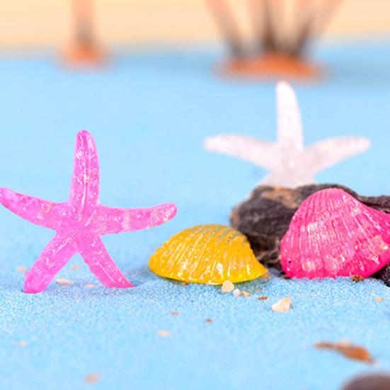 

5шт красочные морские звезды орнамент оболочки пейзаж DIY миниатюрные украшения океана