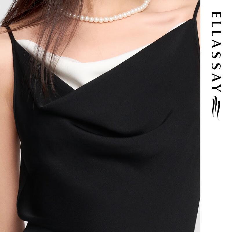 ELLASSAY Triacetate Draped Neck Tank Top