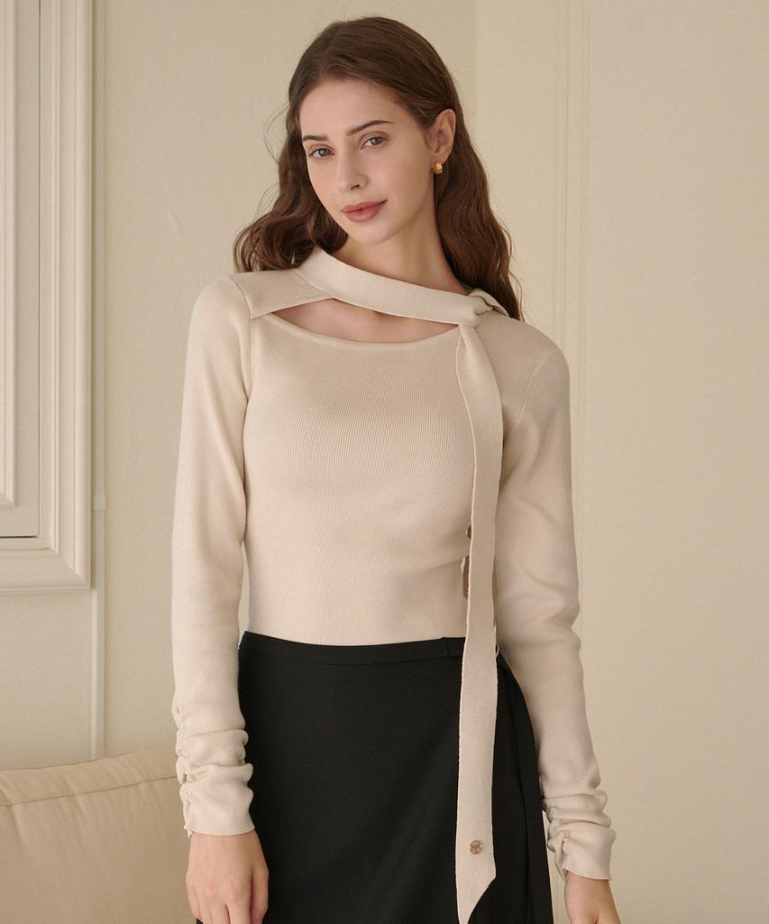 MICANE Romantic Tie Point Knit