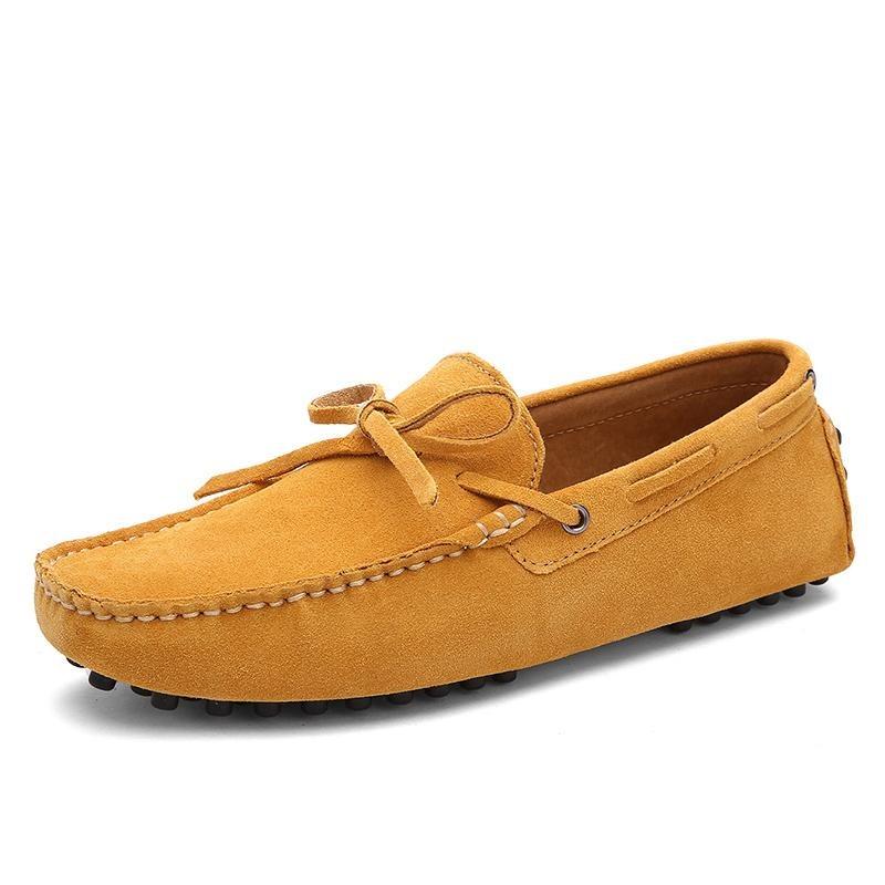 Brand Big Size Cow Suede Genuine Leather Men Flats 2022 New Men Casual Shoes High Quality Men Loafers Moccasin Driving Shoes