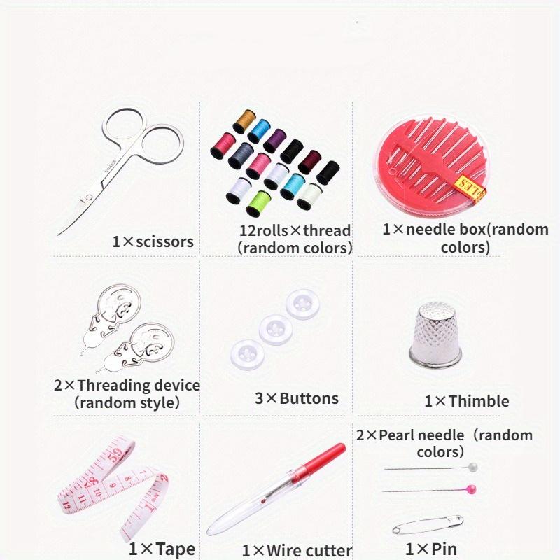 10pcs/set Portable Mini Travel Household Sewing Box Set Sewing Kit Storage Bags Sundries Organizer Home Tools Sewing Accessories
