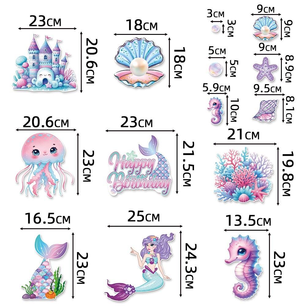 Mermaid Birthday Theme Decorations Hanging Pendant For Kids Celebration Party