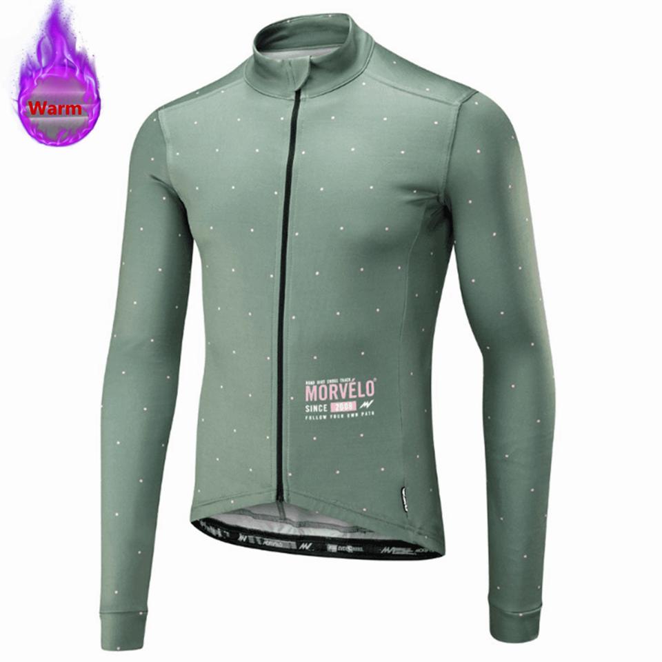 

Morvelo-Thermal Fleece Cycling Suit Set with Plush Insulation for Winter 2026 for Men, Warm Mountain Bike Wear, Racing Bicycle Clothing, Suit, Winter XS
