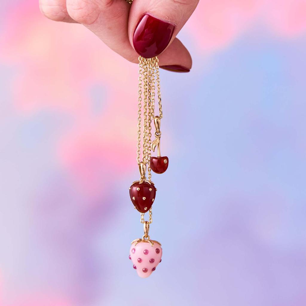 Resin Strawberry Necklace: Cute Summer Fashion, European & American Niche Design
