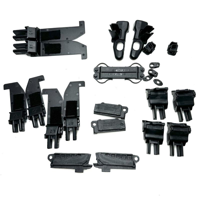 Oppgradert mykt tak takreparasjonsgliderklips hettekomponenter Svart For Fiat 500C 500 Cabriolettsett UK 24 stk bildeler 9099898